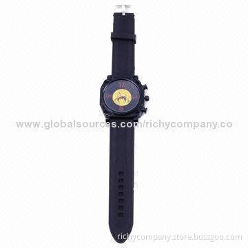Silicone watch with 3ATM water resistance